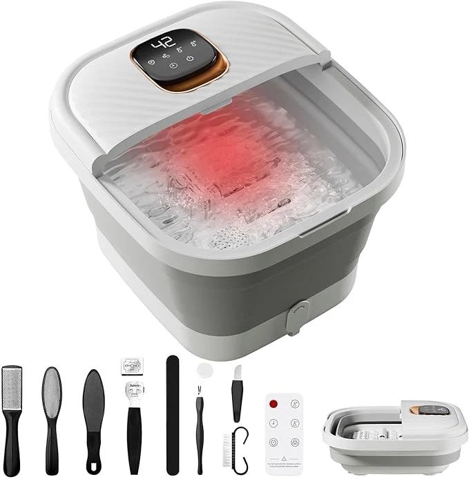 Professional Collapsible Foot Spa with Heat Foldable Foot Bath Massager with Temperature Top-Quality