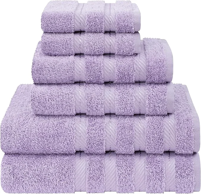 Traditional American Soft Linen Luxury 6 Piece Towel Set 2 Bath Towels 2 Hand Towel 2 Relaxed