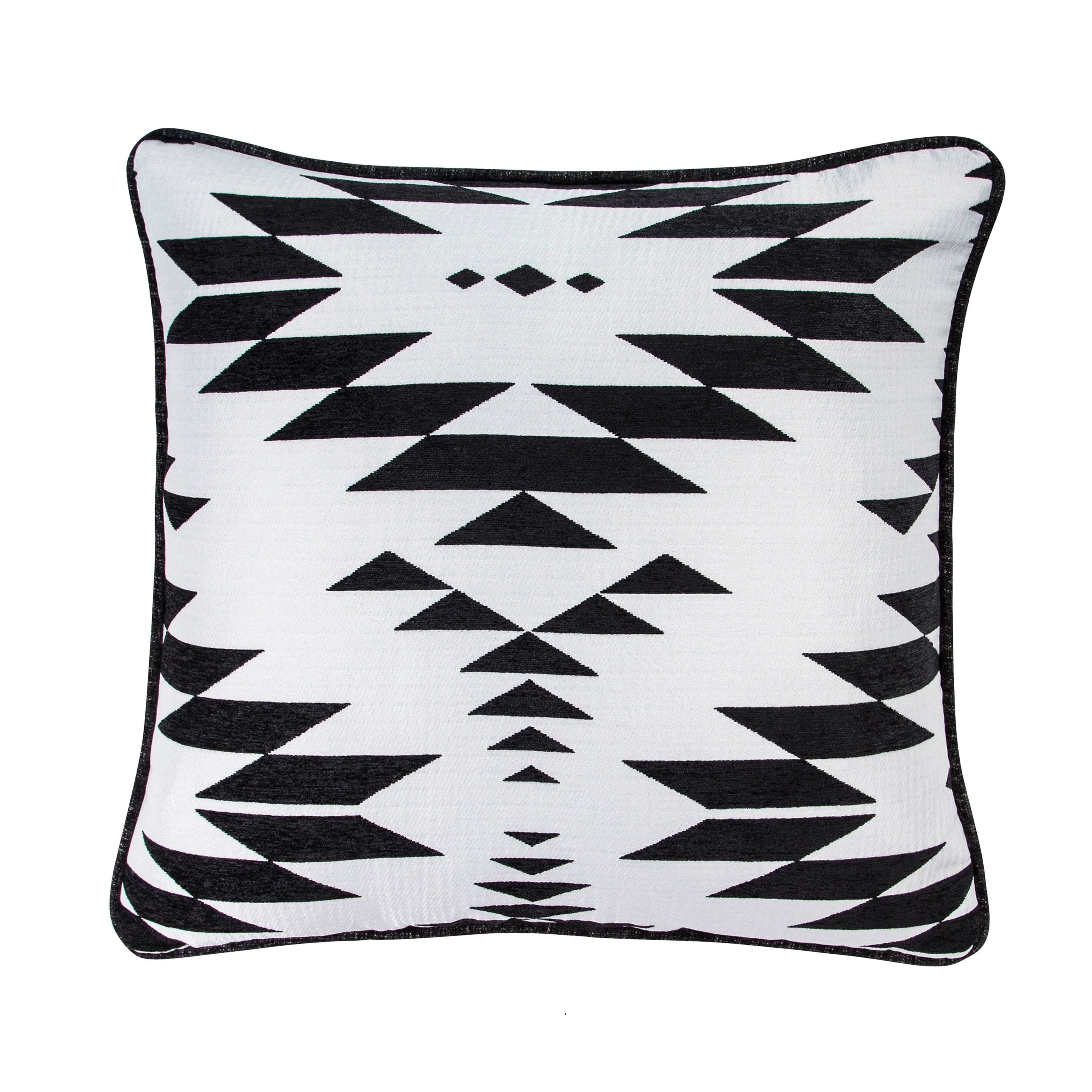 Premium Material Amelia Black amp White Aztec Jacquard Euro Sham Detailed