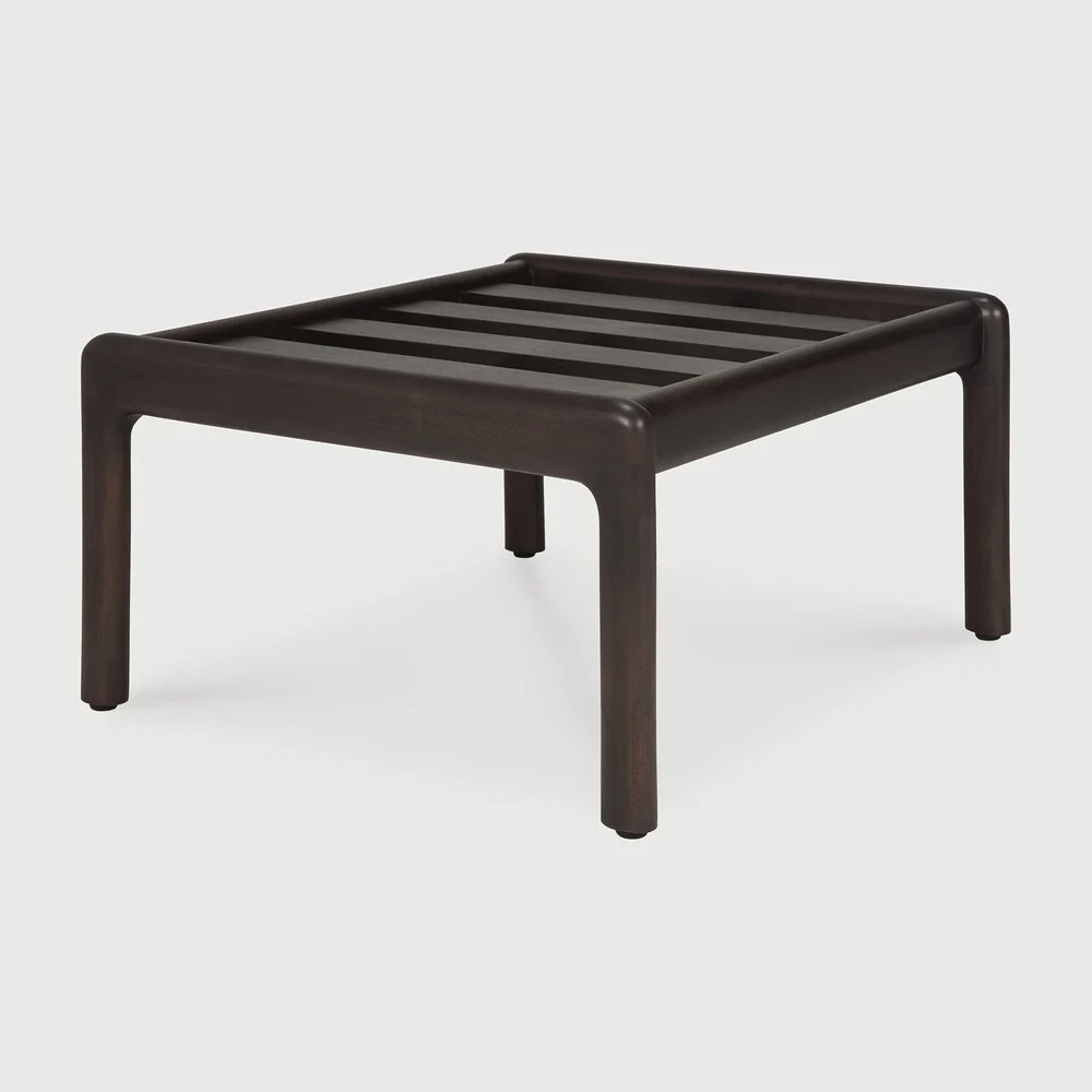 Minimalist Jack Footstool Frame Varnished Mahogany Dark Brown Pure
