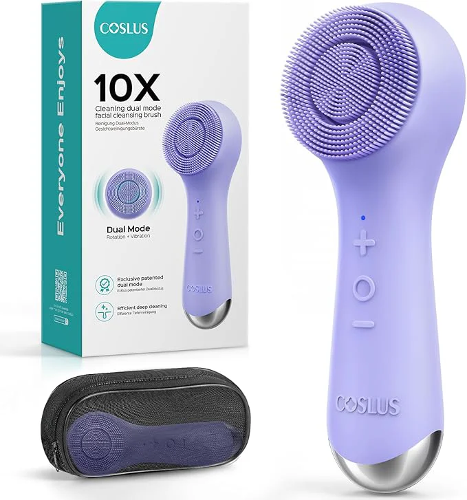 Reliable COSLUS FBS03 Face Scrubber Facial Cleansing Brush 2 in 1 Spin and Vibration Smart