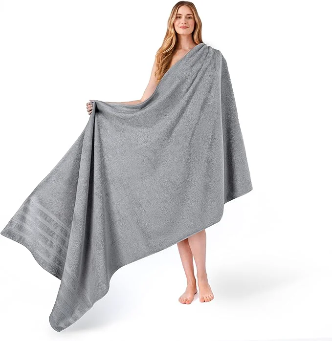 Exceptional American Soft Linen 35x70 Jumbo Large Bath Towel 600 GSM Cotton Turkish Stylish
