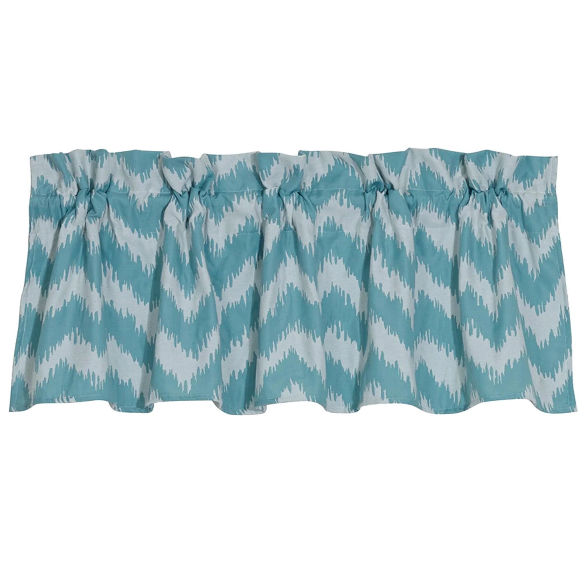 Comfortable Catalina Blue amp White Chevron Valance Exceptional