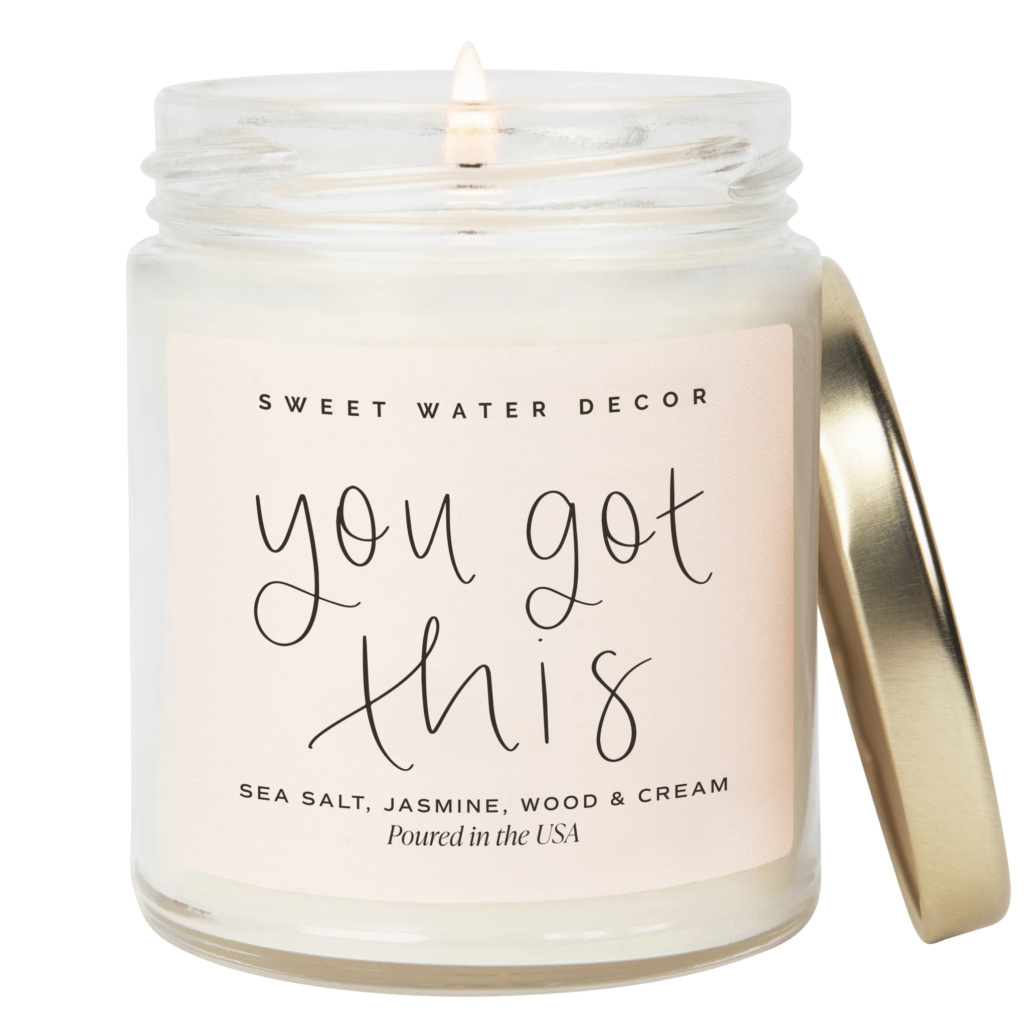 Versatile You Got This Soy Candle - Clear Jar - 9 oz Spa Day Lightweight