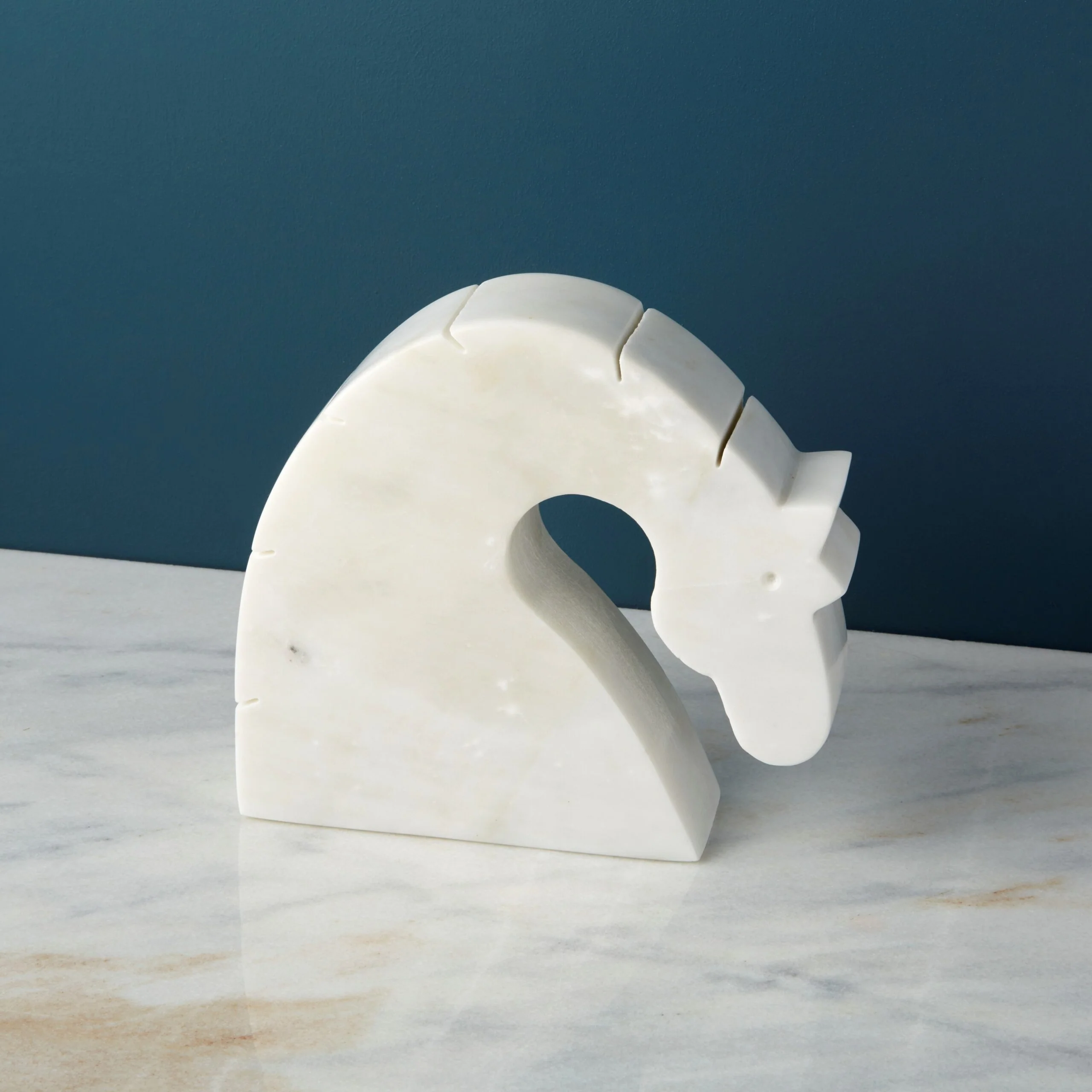Green White Marble Horse Proven