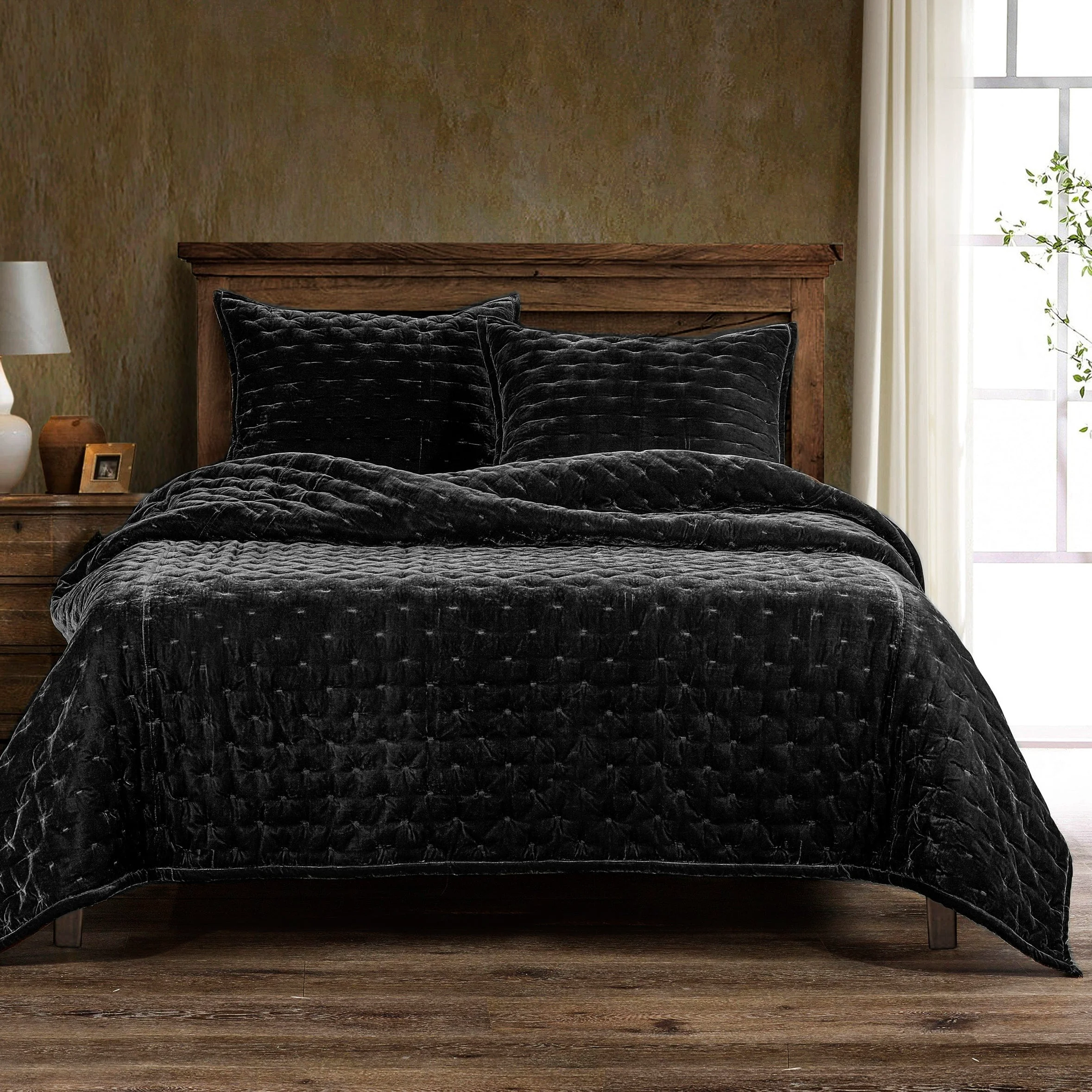 World-Class Stella Faux Silk Velvet Pintuck Quilt Prestigious