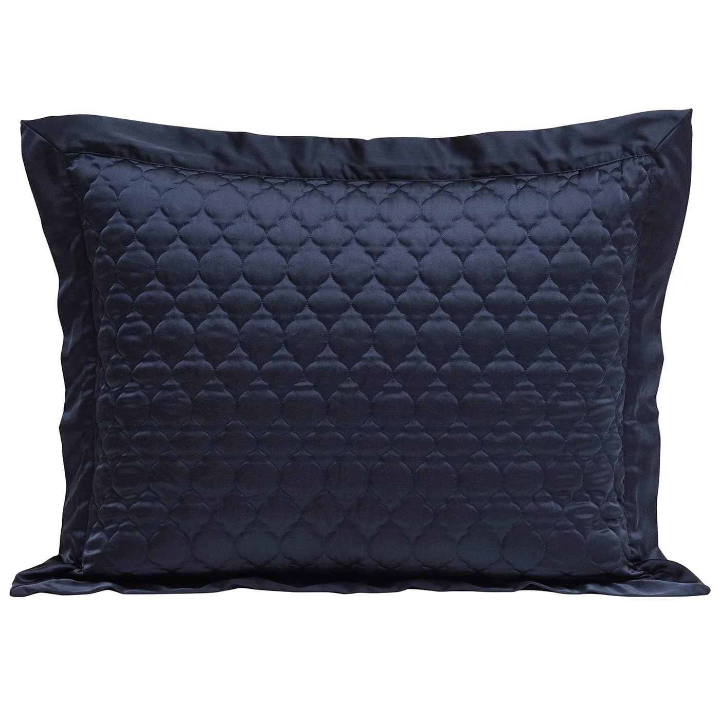 Certified High Shine Satin Quatrefoil Quilt Pillow Sham Set 2 Pc Contemporary
