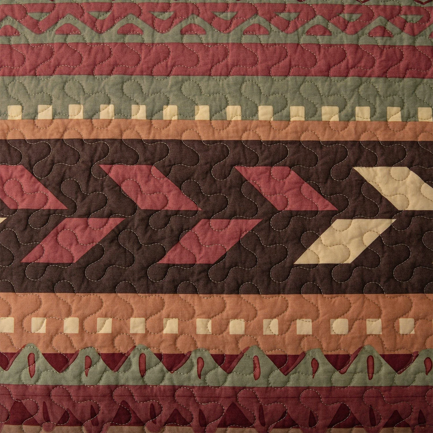 Organic Broken Arrow Reversible Quilt Swatch Modern