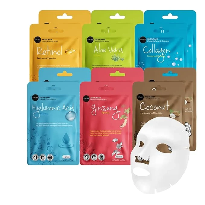 Certified Celavi Collagen Face Sheet Mask K-Beauty Korea Skin Care Moisturizing New D Dependable