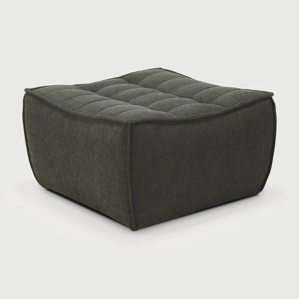Breathable N701 Eco Fabric Footstool Moss Green