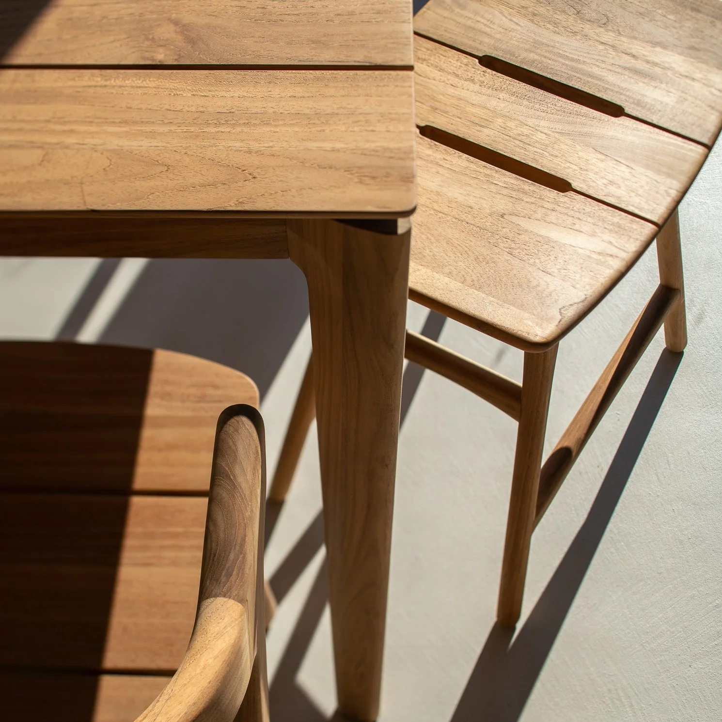 Innovative Osso outdoor stool frame - teak Next-Generation