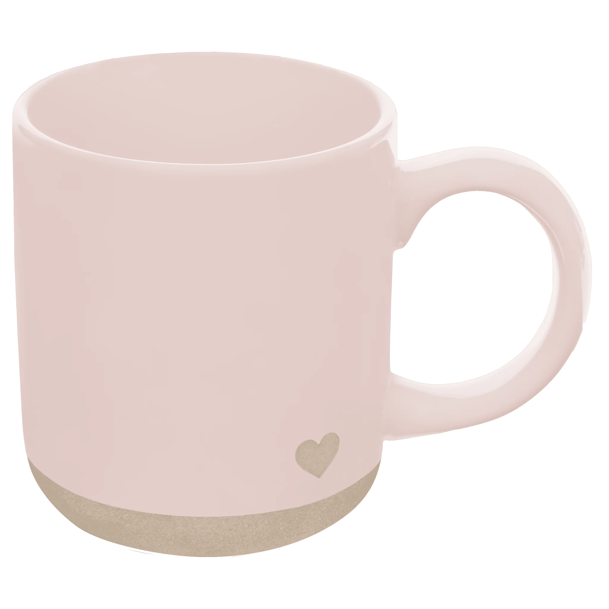 Fast Pink Heart 14 oz Stoneware Coffee Mug Organic