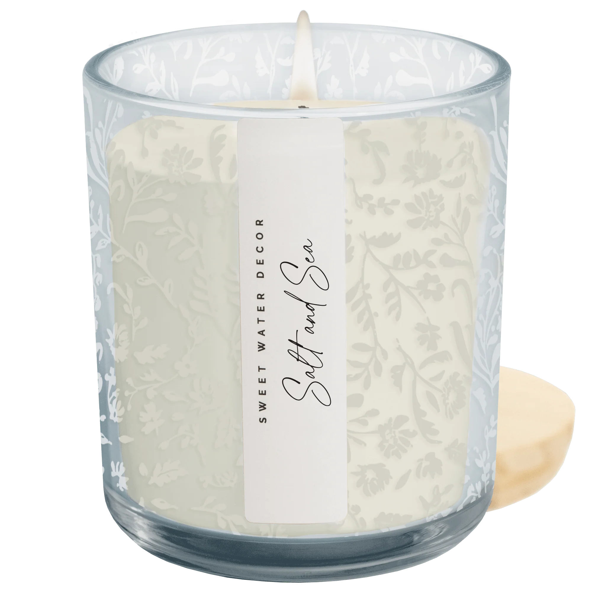 Next-Generation Salt and Sea Soy Candle - Blue Tinted Glass Jar - 12 oz Trendy