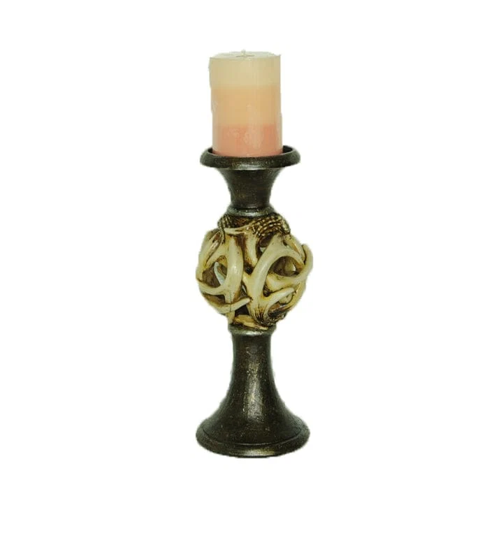 Enhanced Antler Ball Pilar Candle Holder Selected