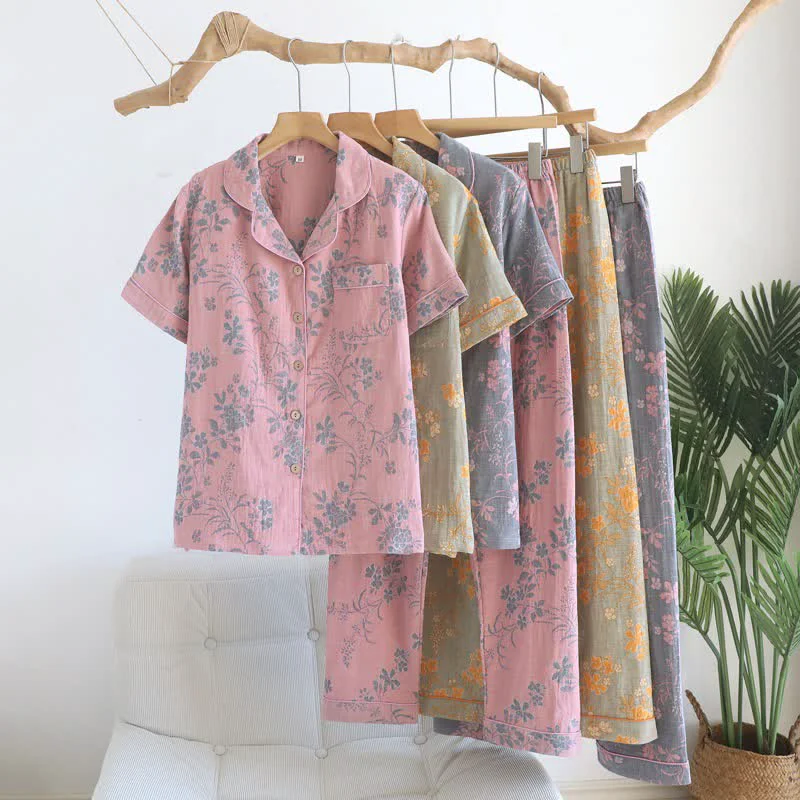 Excellent Ownkoti Branch amp Floral Pure Cotton Pajama Set Trusted