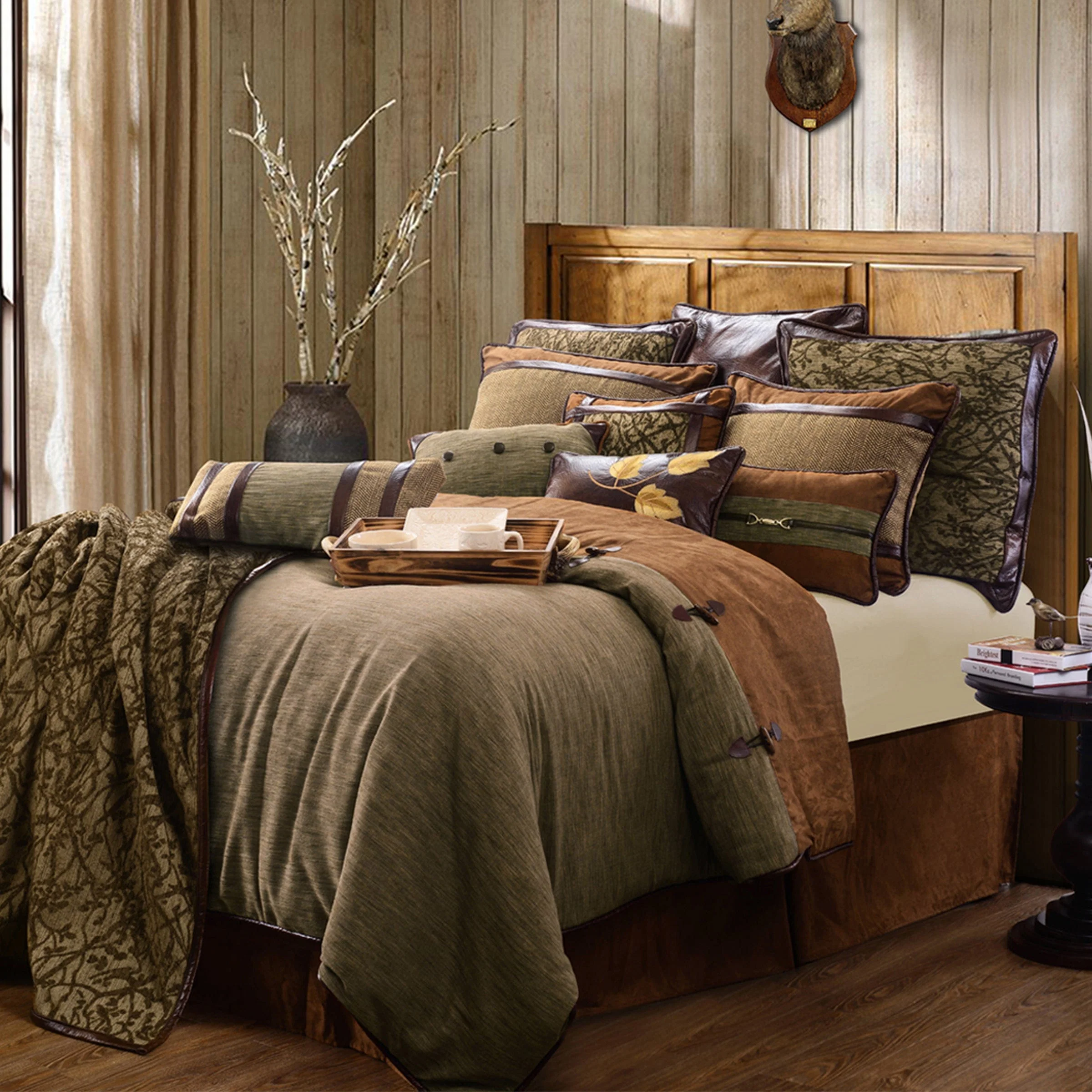 Practical Highland Lodge Comforter Set 4 Pc Flexible