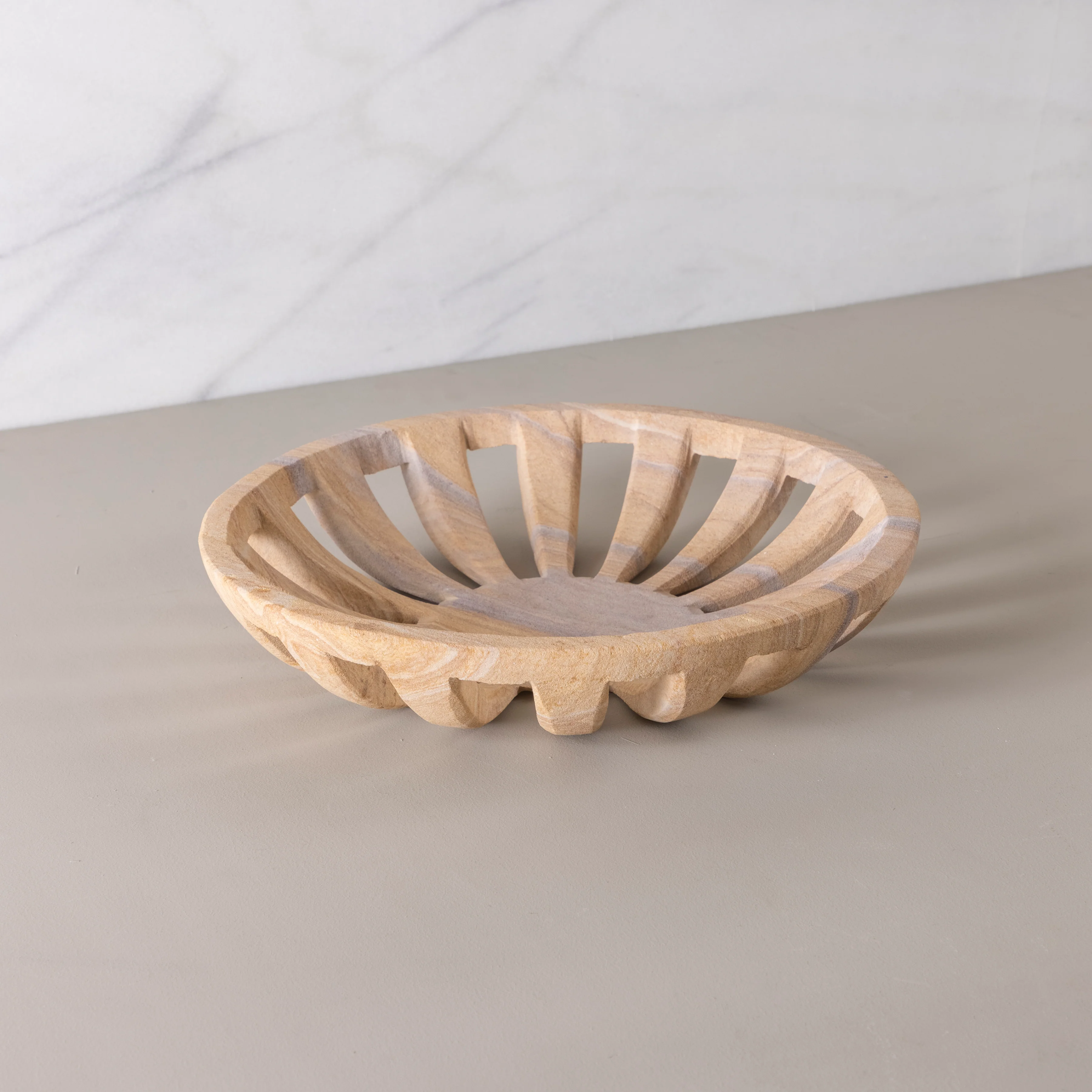 Contemporary Rainbow Sandstone Bowl Selected
