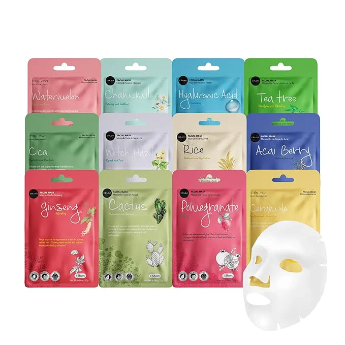 Organic Celavi K-Beauty Skincare Essence Facial Face Mask Korea Skin Care Moisturizing Sustainable