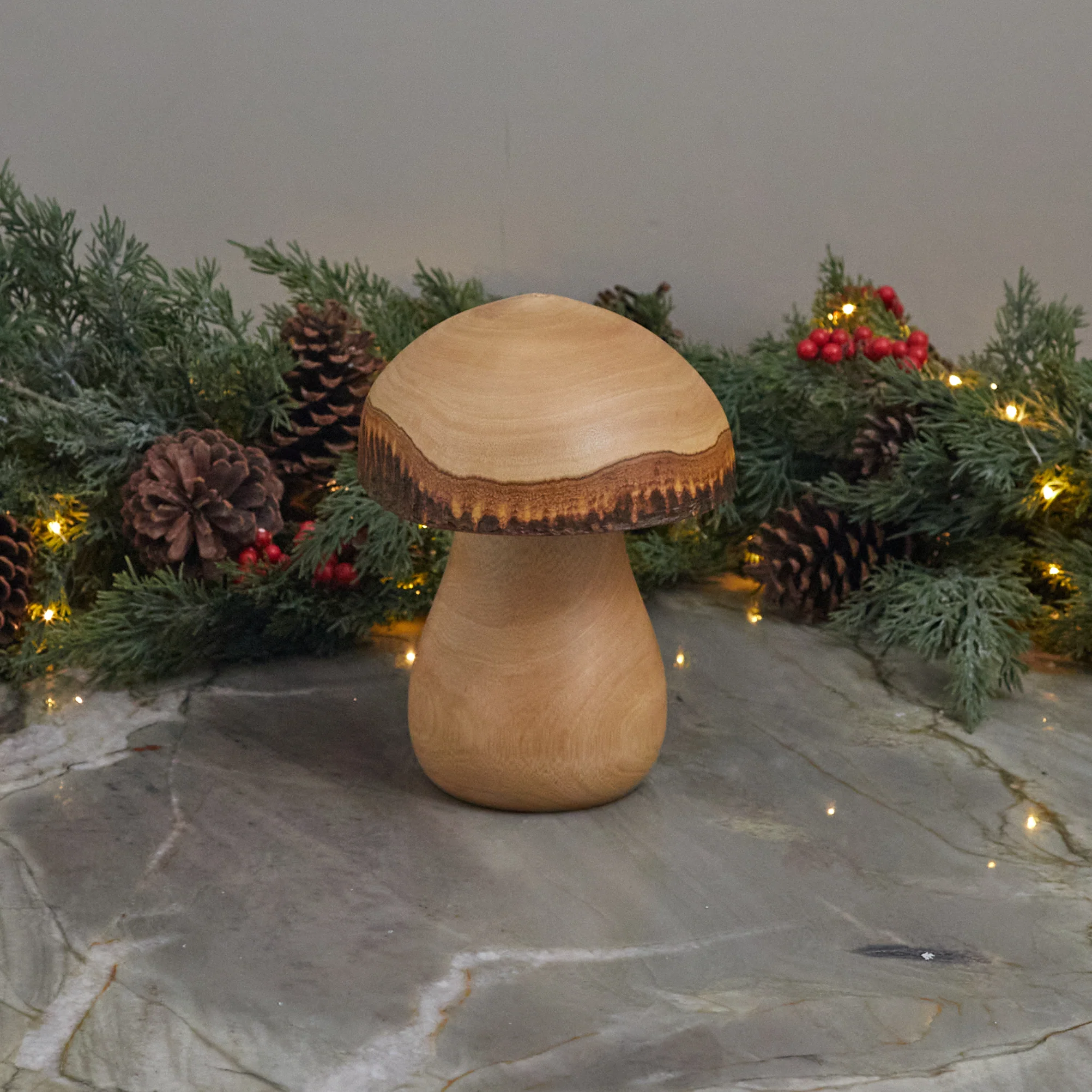Elite Kiln Mango Wood Mushroom Medium Unique