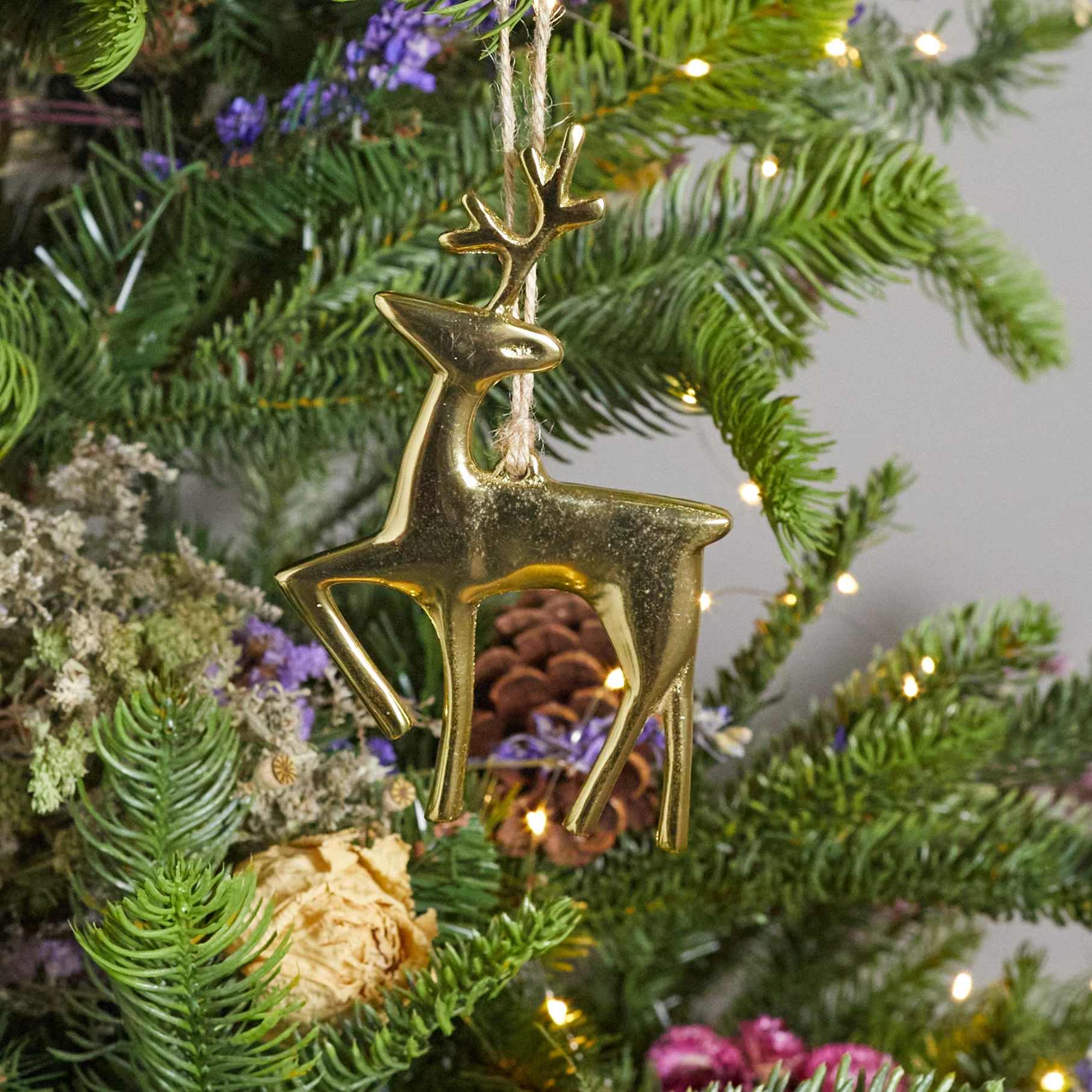 Premium Gold Reindeer Ornament Luxury