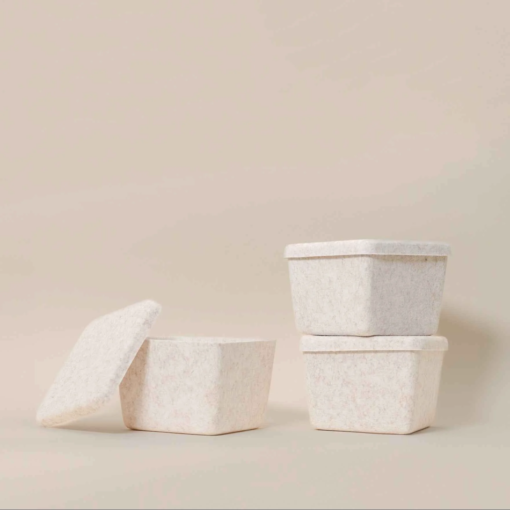 Authentic The Sculpted Bin - Petite with Lid Set of 3 Selected