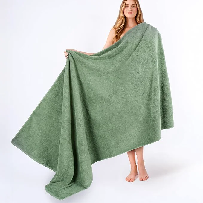 Relaxed American Soft Linen Cotton 600 GSM Turkish 40x80 Oversized Bath Towel Sheet Environmentally Friendly