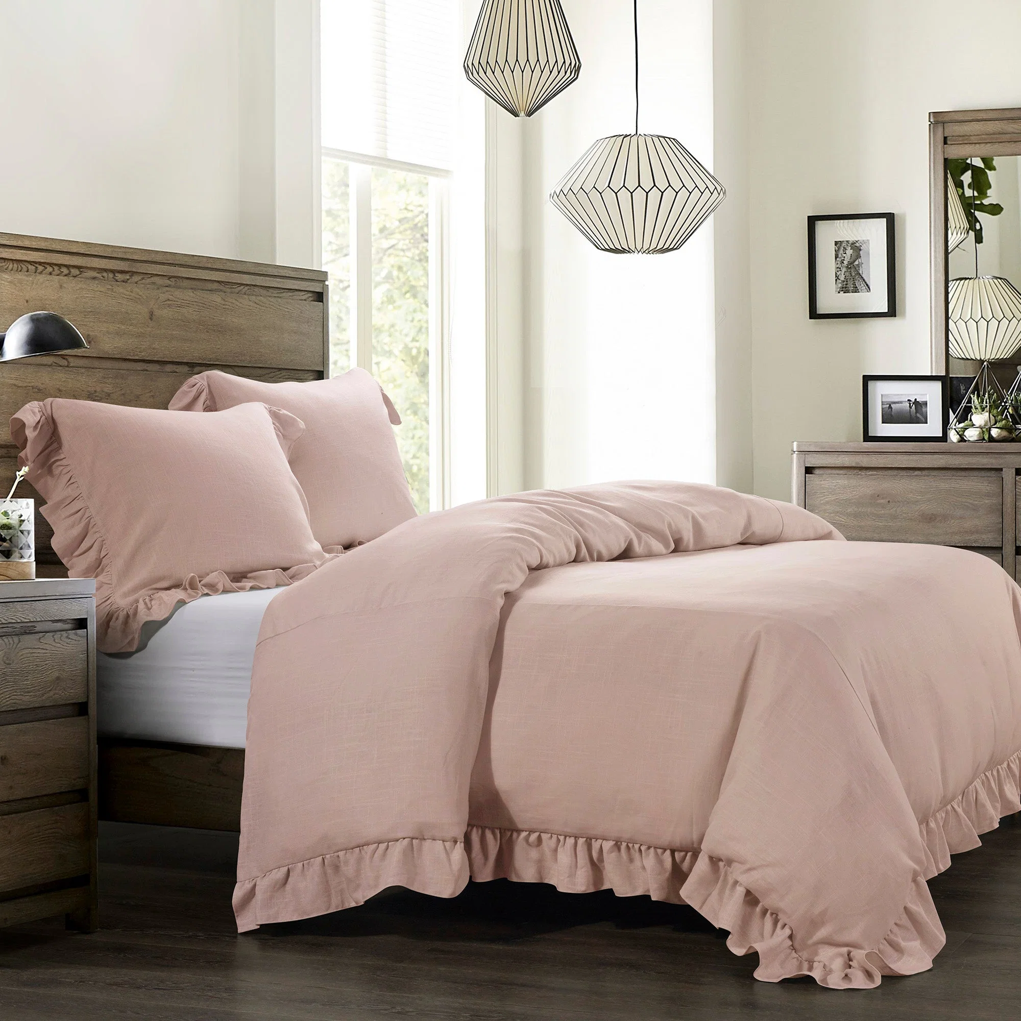 Prestigious Lily Washed Linen Duvet Cover Set 3 Pc Soft