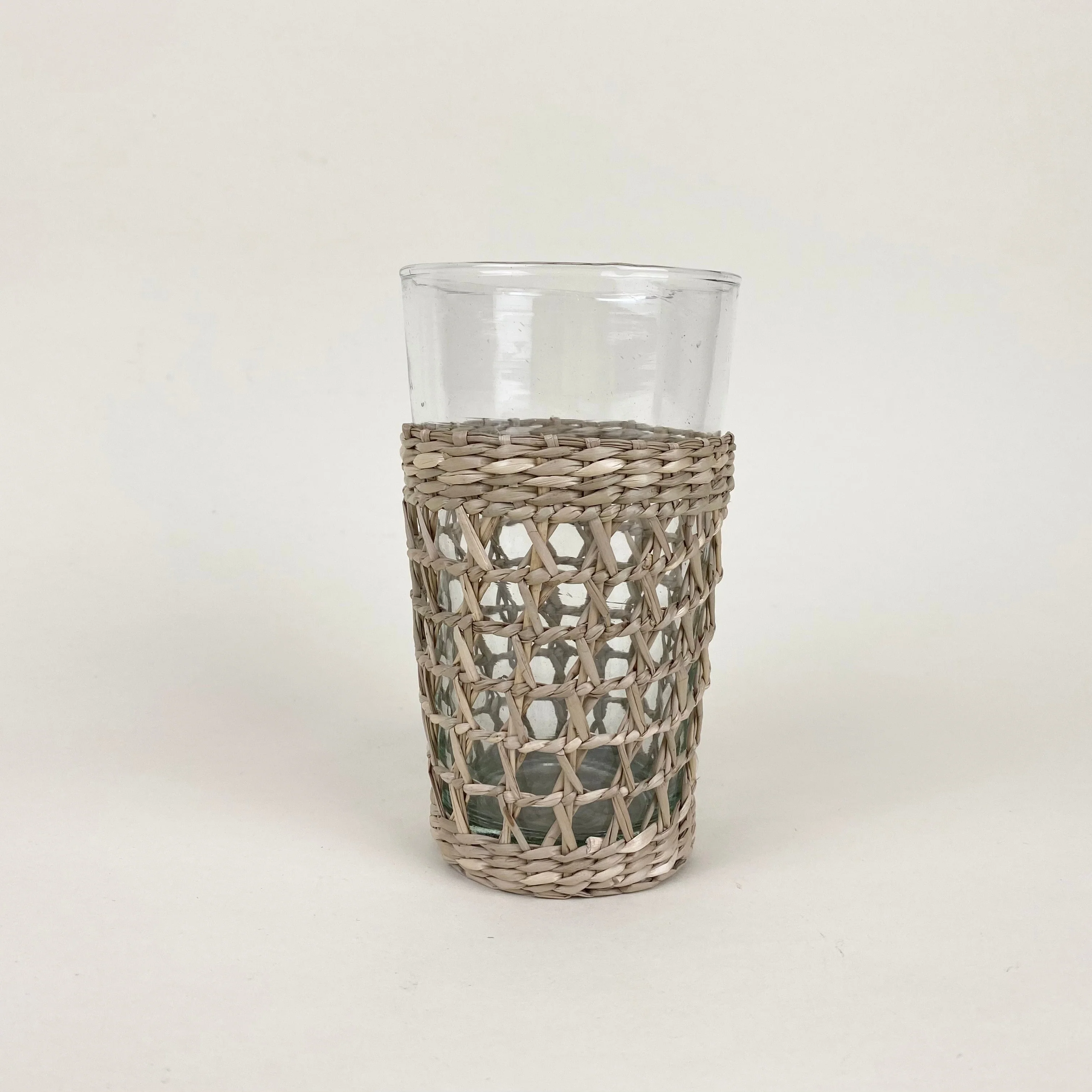 Practical Seagrass Cage Highball Glass Clean