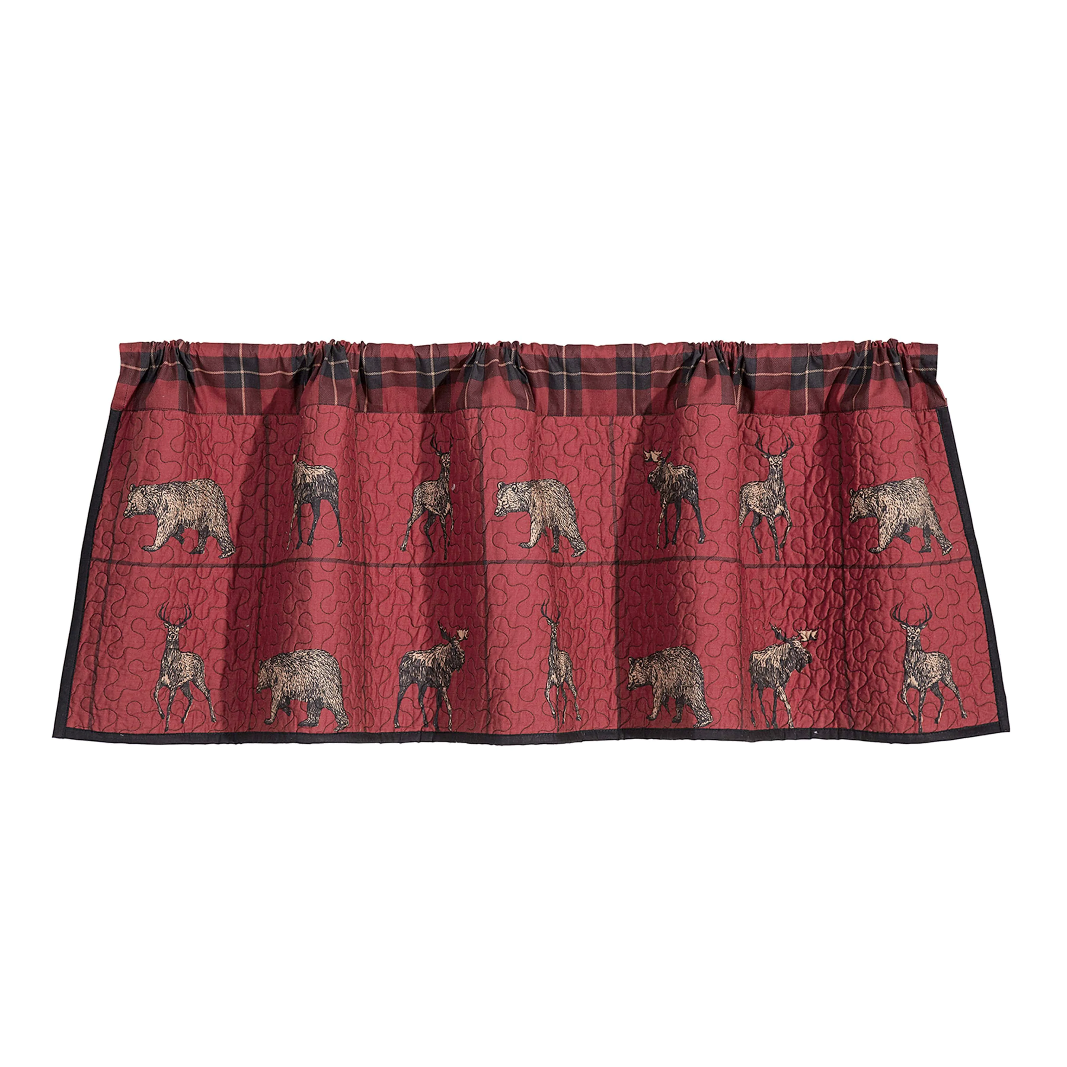 Reliable Quilted Woodland Plaid Valance Fine