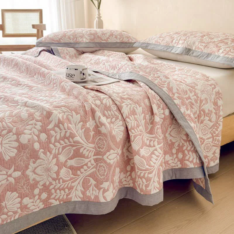 Convenient Ownkoti Cotton Floral amp Branch Muslin Quilt Blanket Contemporary