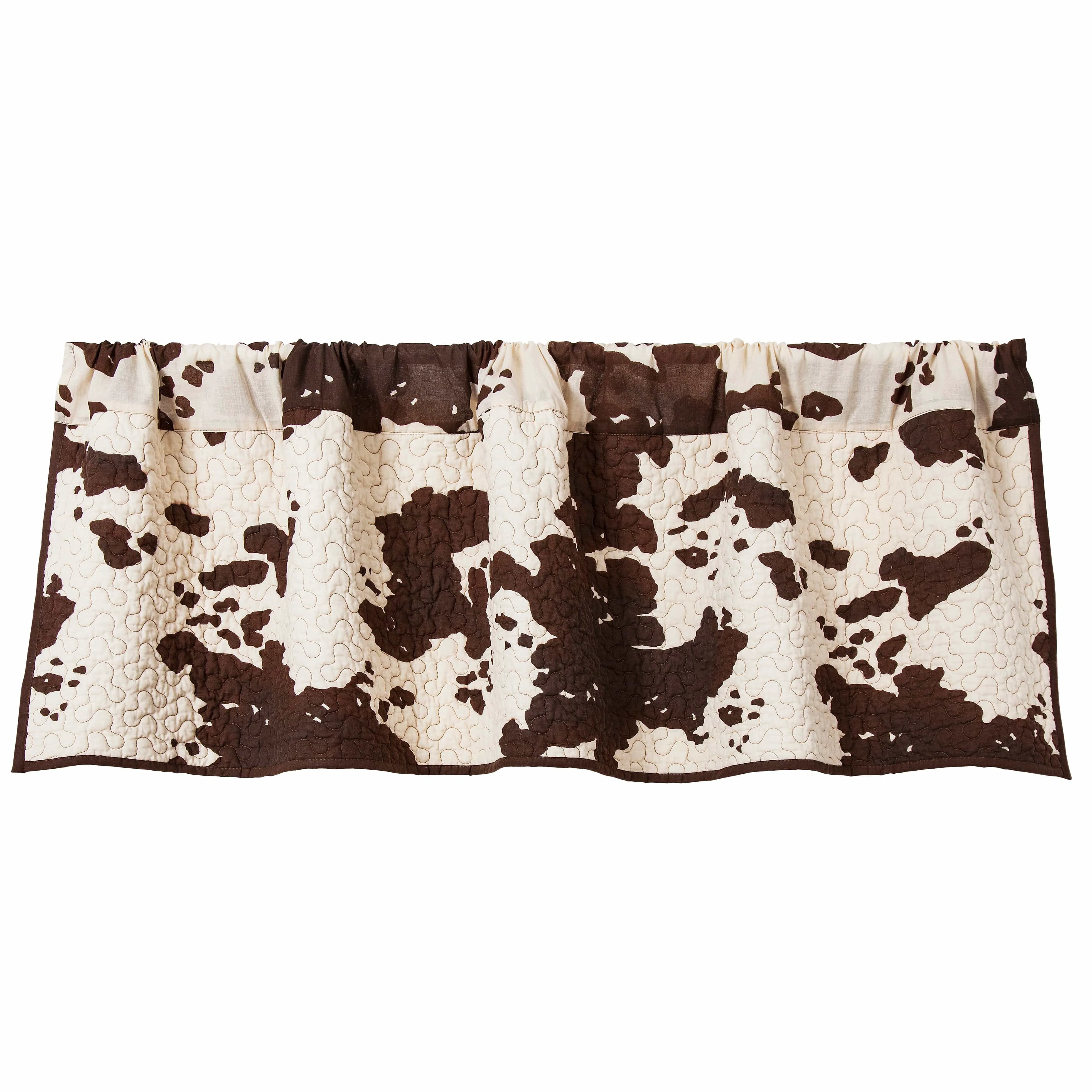 Contemporary Elsa Cowhide Reversible Quilted Valance Prestigious