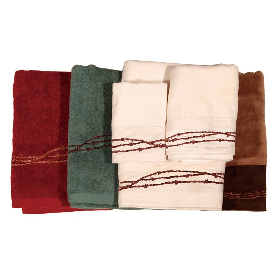 Advanced Embroidered Barbwire Towel Set 3 Pc Genuine