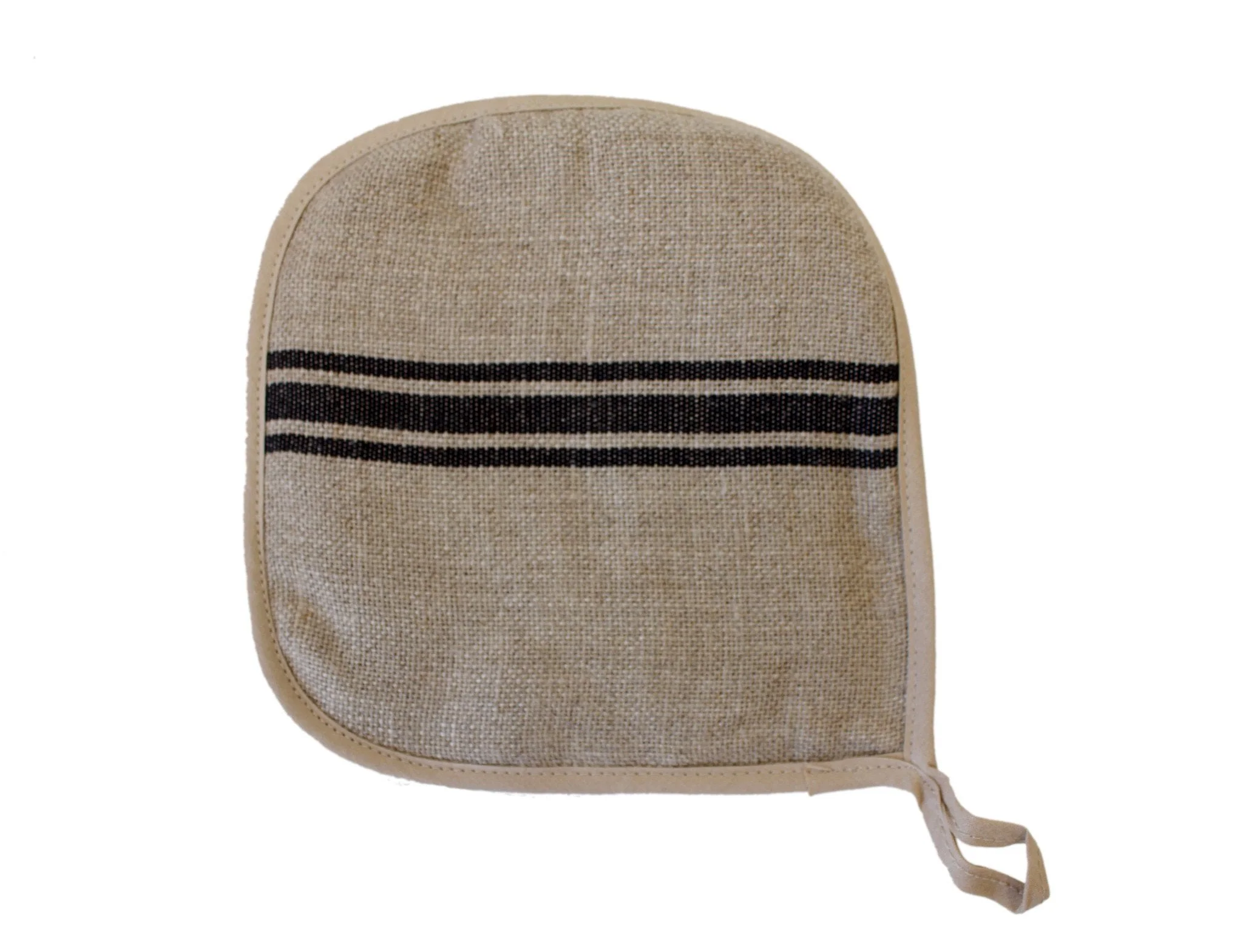 Refined Thieffry Belgian Linen Potholder Black Fine