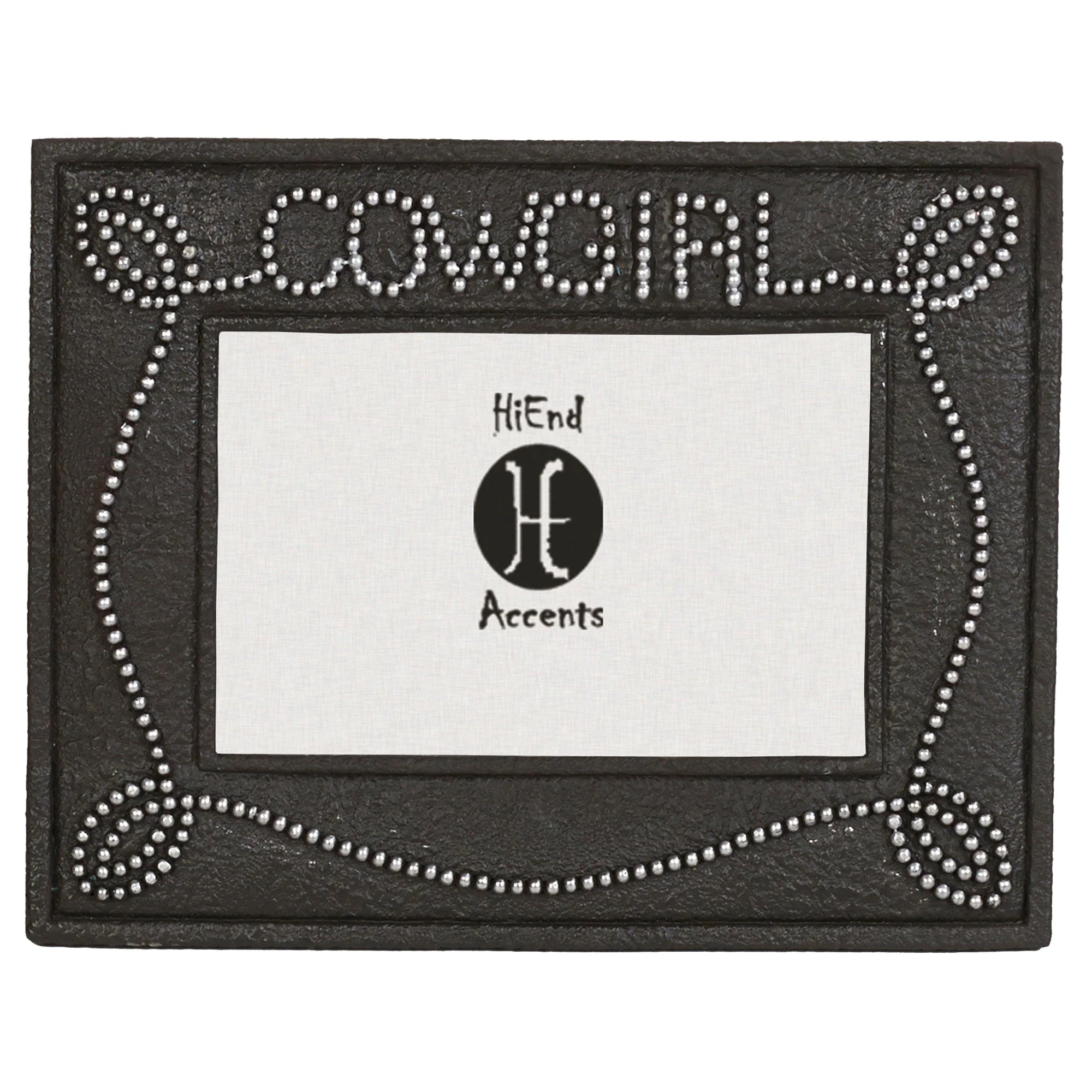 High-Performance Cowgirl Studded Chocolate Picture Frame Sophisticated