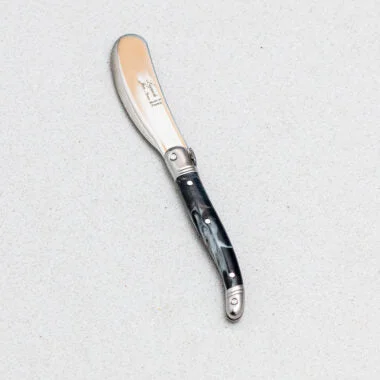 Versatile Set of 4 Laguiole Mini Spreader Black Marble Powerful