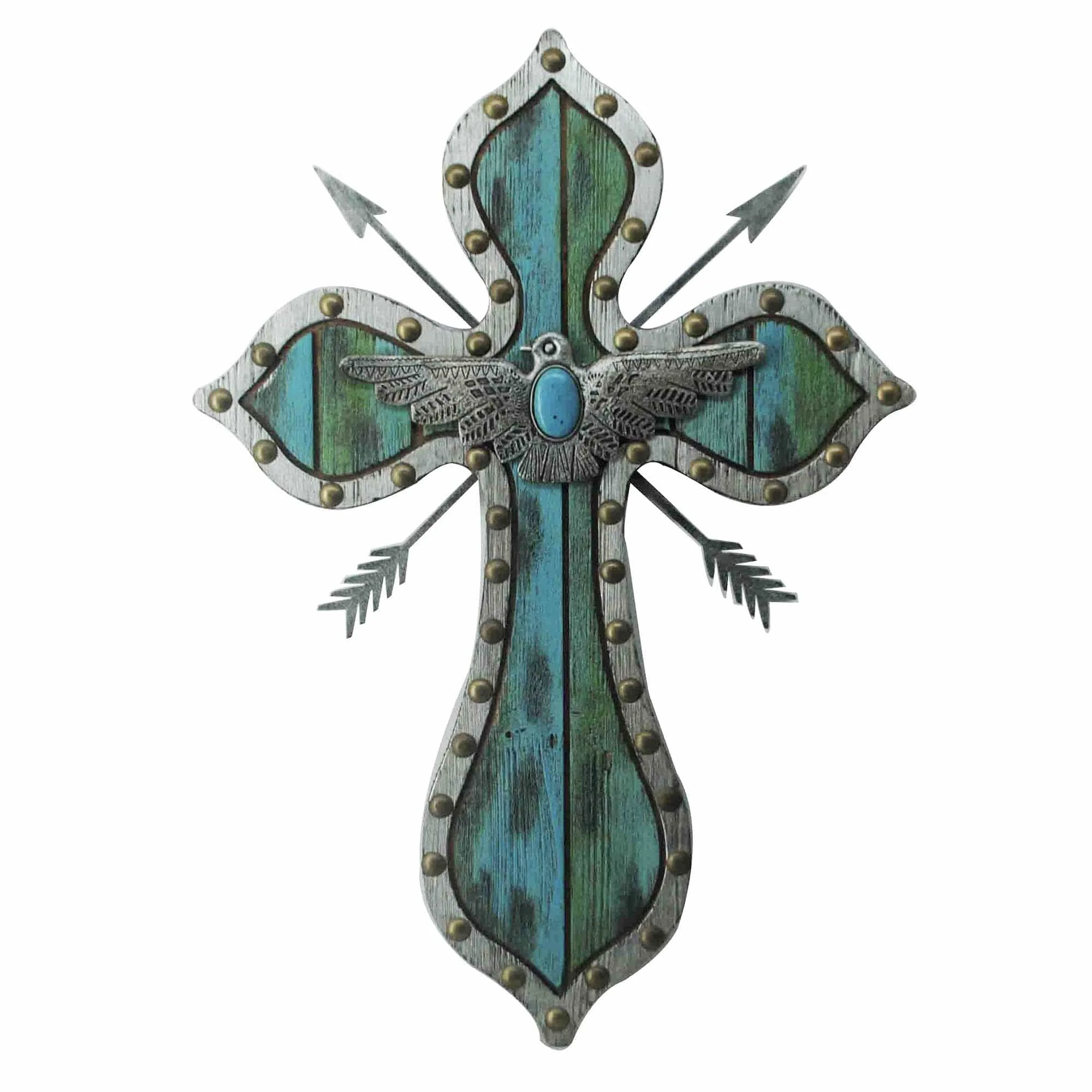 Relaxed Thunderbird Arrow Turquoise Cross Wall Décor Specialty