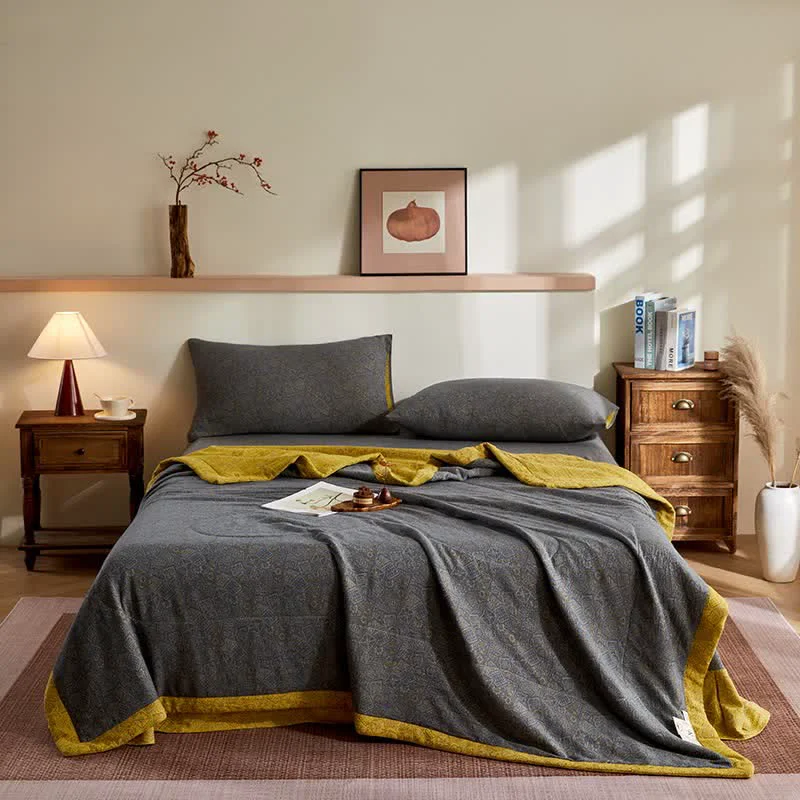 Dependable Ownkoti Cotton Gauze Subtle Pattern Jacquard Quilt Functional