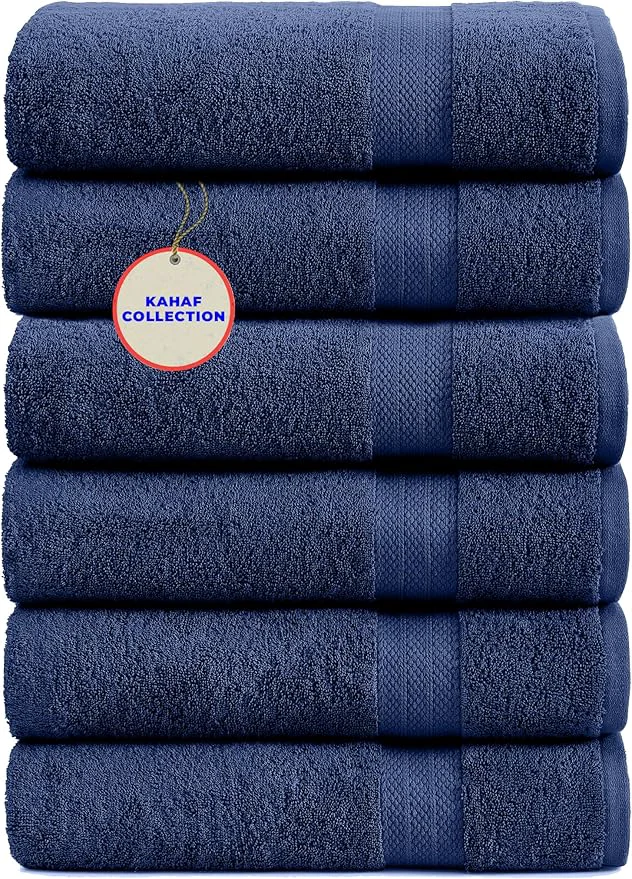 Superior KAHAF COLLECTION Cotton Bath Towels Quick Dry Highly Absorbent Soft High-End