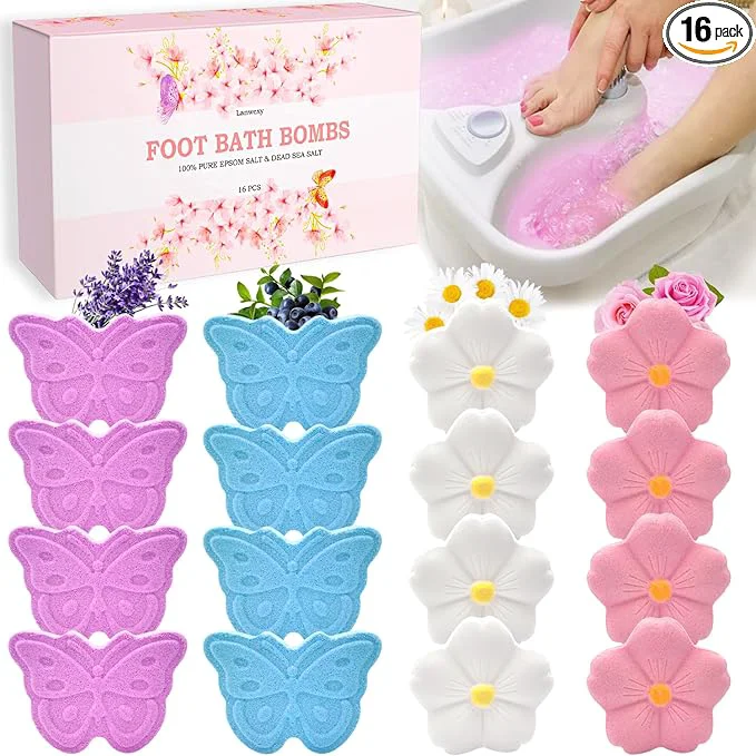 Relaxed Bath Foot Bombs 16 Pack Foot Soak High-Performance