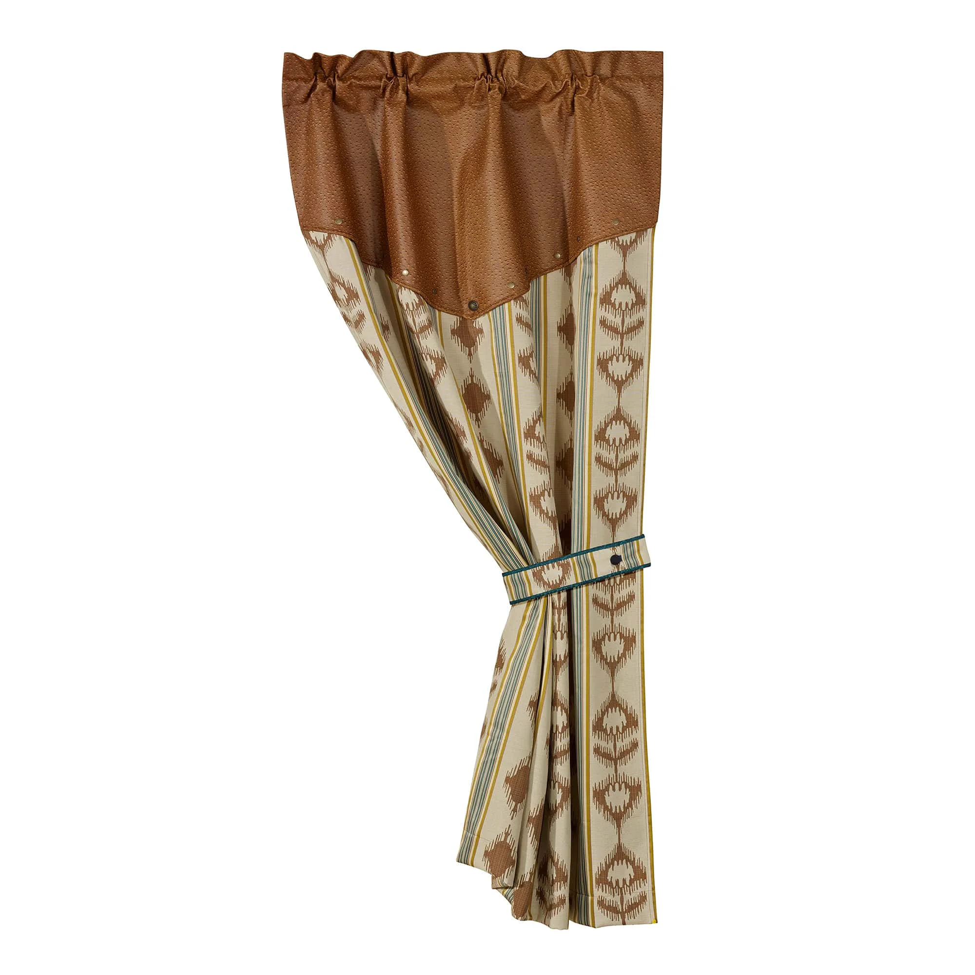 Minimalist Alamosa Tan Faux Leather Curtain Refined