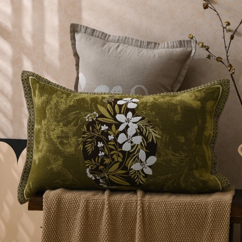 Fashionable Ownkoti Pure Cotton Jacquard Flower Pillowcases 2PCS