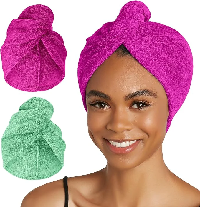Solid Turbie Twist 2-Pack Microfiber Hair Towel Relaxed