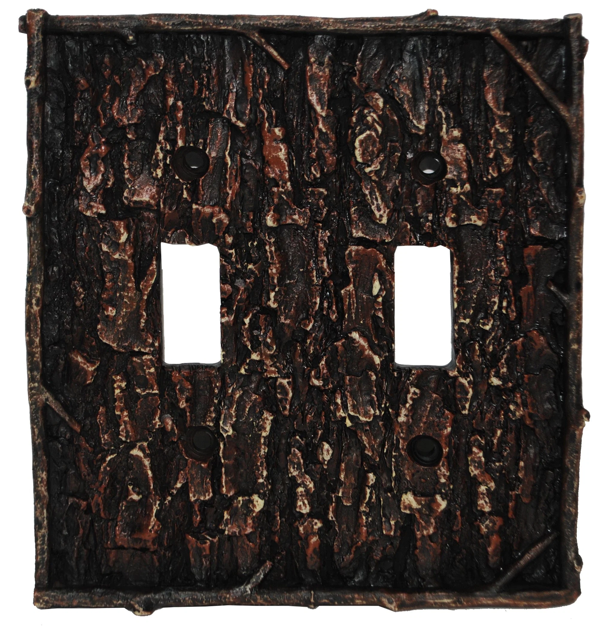Proven Pine Bark Double Wall Switch Plate First-Class