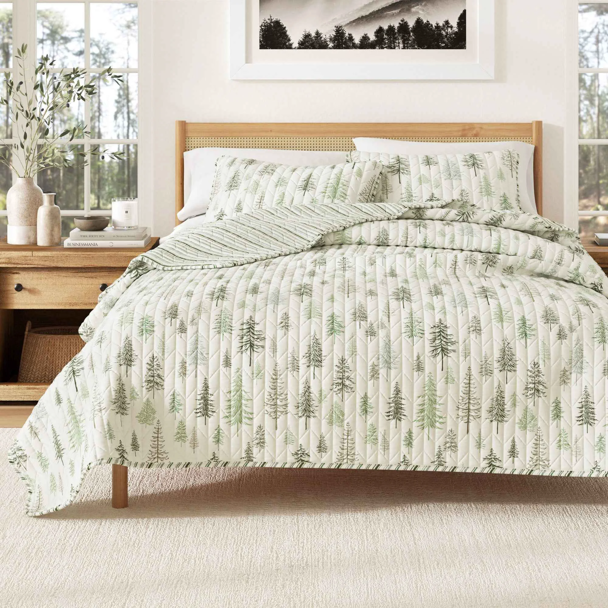 Efficient 3-Piece Lodge Quilt - Truckee Collection Contemporary
