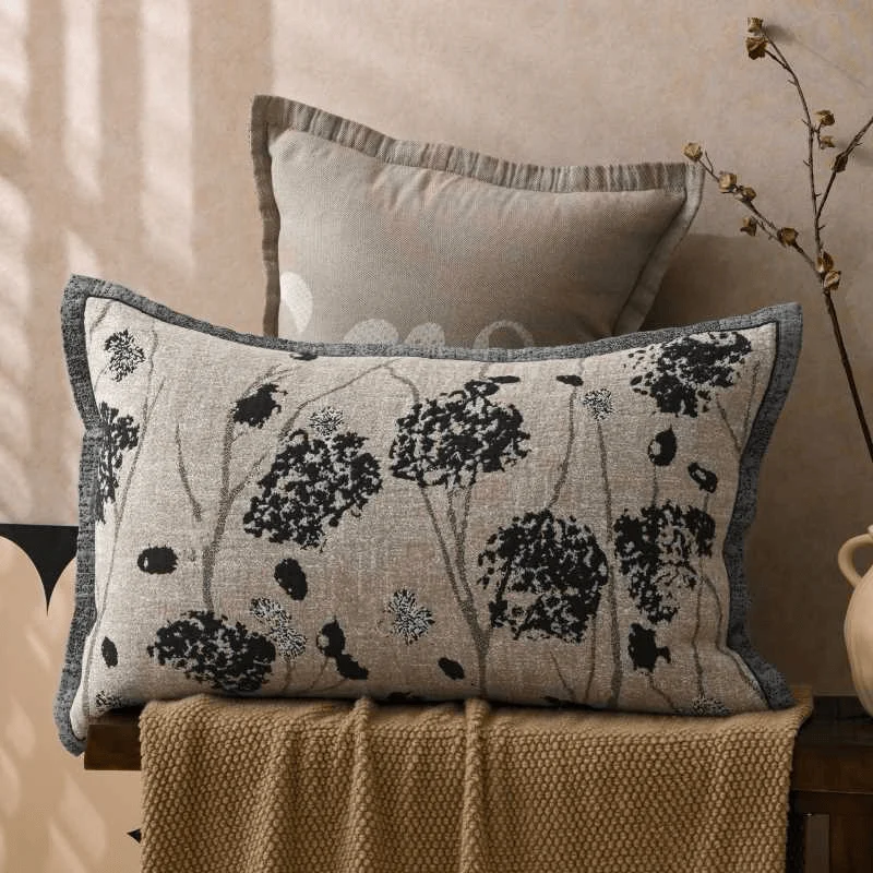 Professional Ownkoti Cotton Jacquard Floral Button Pillowcases 2PCS High-Performance