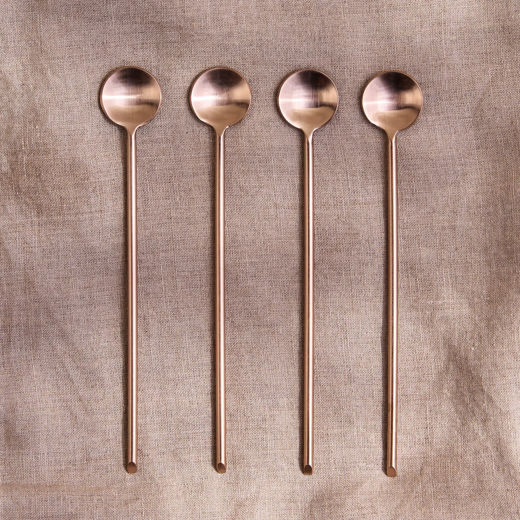 Certified Thin Rose Long Spoon Set of 4 Classic