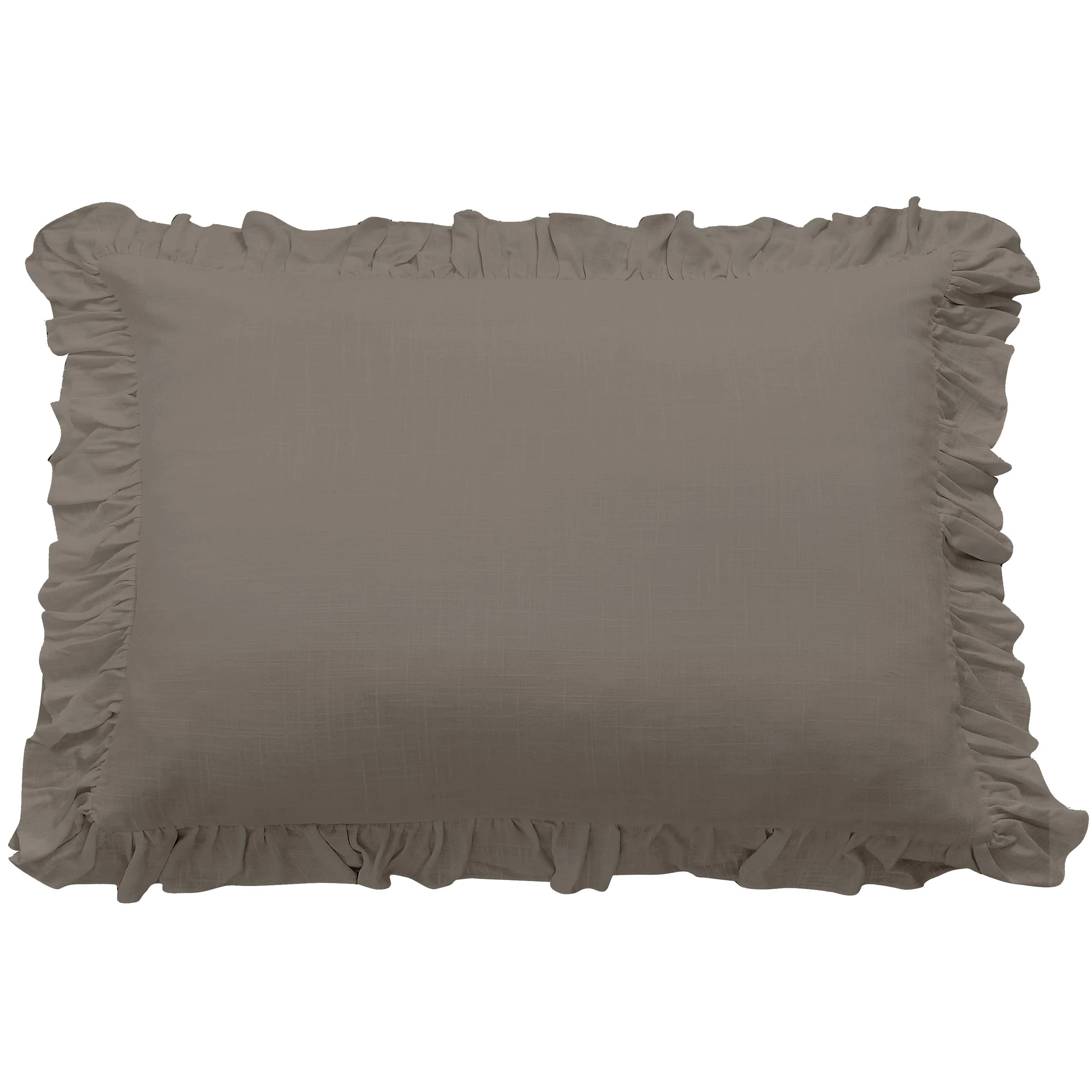 Quality Lily Washed Linen Ruffled Dutch Euro Pillow Flexible