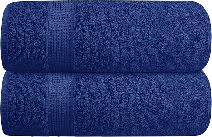 High-End Belizzi Home Cotton 2 Pack Oversized Bath Towel Set 28x55 inches Large Bath Genuine