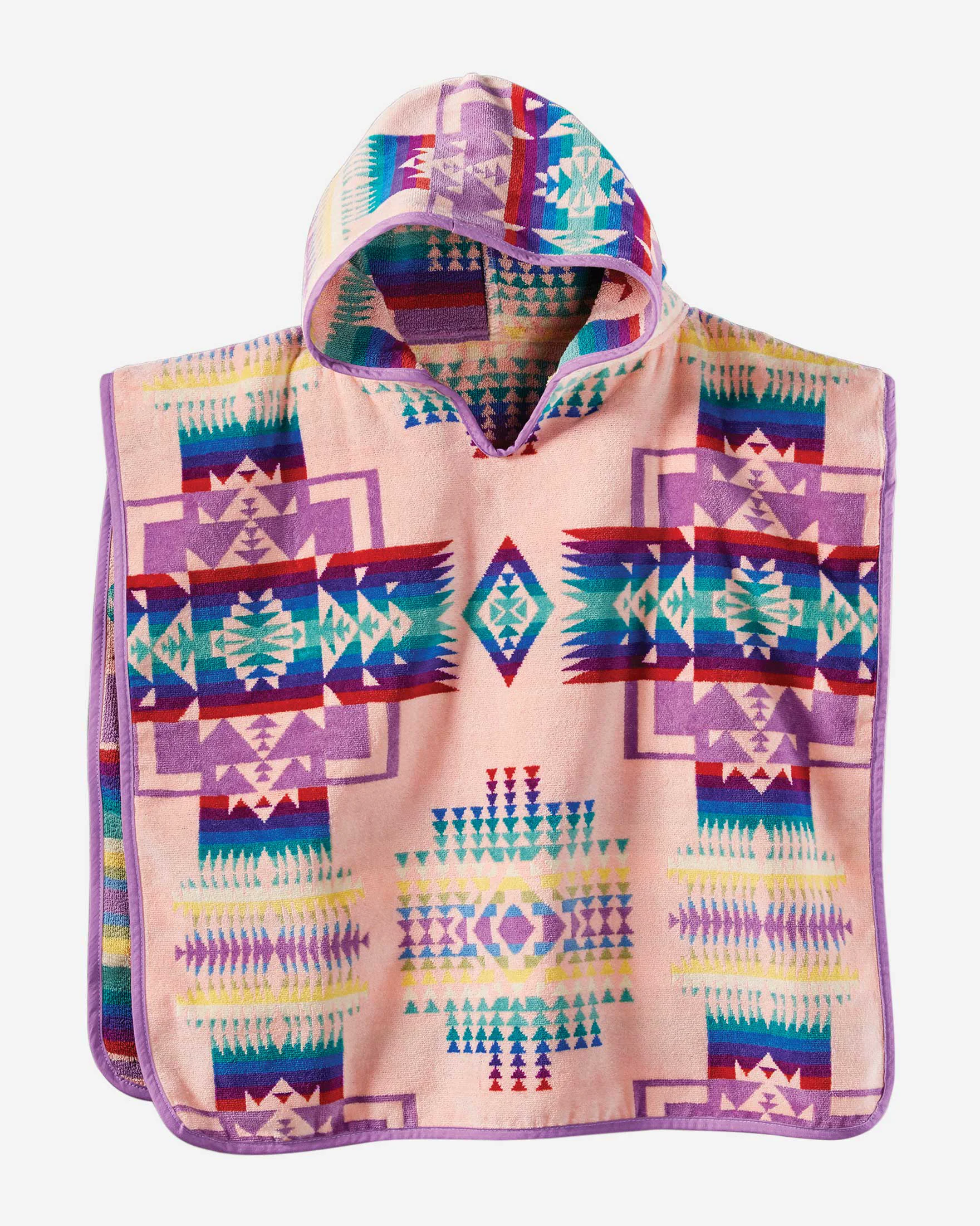 High-End Chief Joseph Hooded Kids Towel Pink Breathable