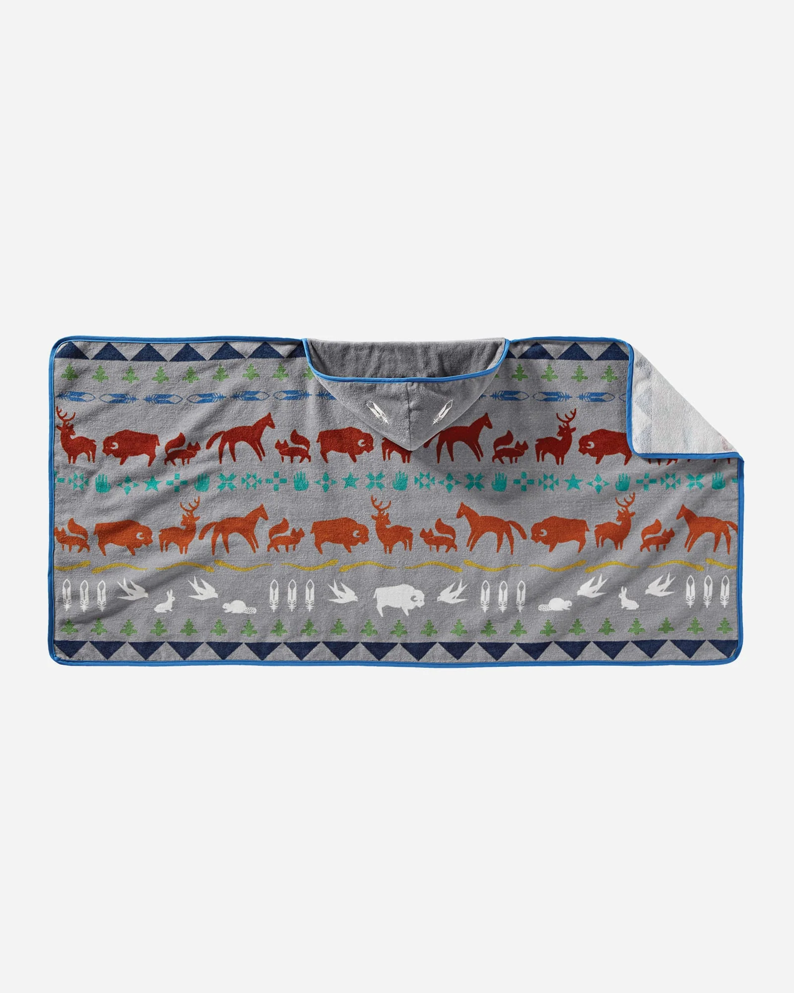 Healthy Shared Paths Hooded Towel Grey User-Friendly